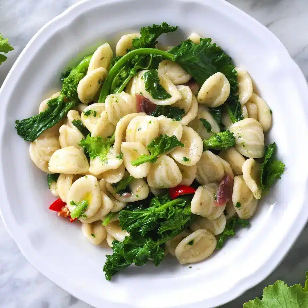 Cime di rapa nell'orto: dalla semina alla raccolta 3 orecchiette con le cime di rapa.jpg