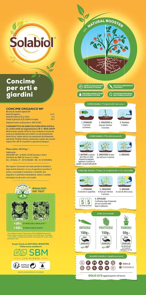Concime SOLABIOL Orti e Giardini. Funziona davvero? 6 solabiol orti e giardini retro