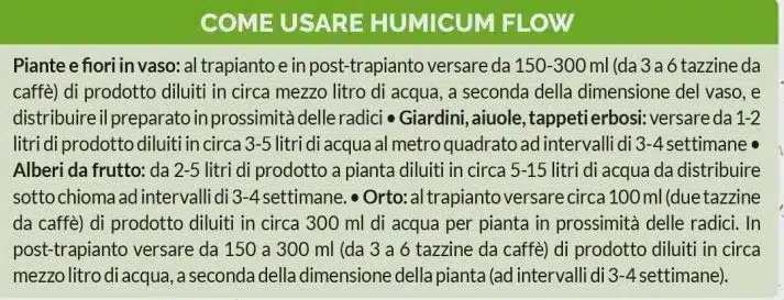 Come ottenere un orto da favola con l'humus di lombrico 8 Humus di lombrico Flow biotica dosi2. png.jpg