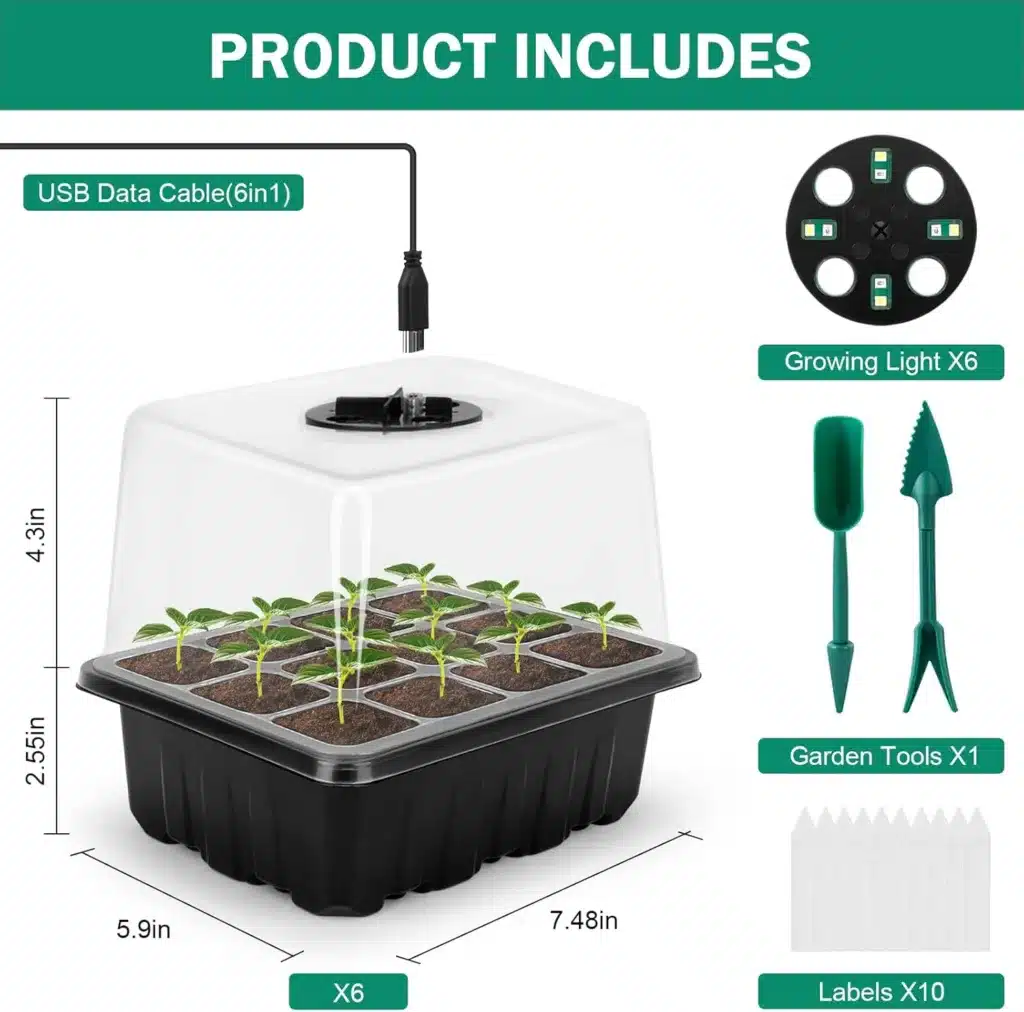 Guida alla germinazione dei semi con il vassoio di germinazione a luce LED 6 Guida alla germinazione dei semi - Vassoio di germinazione riogoo 3